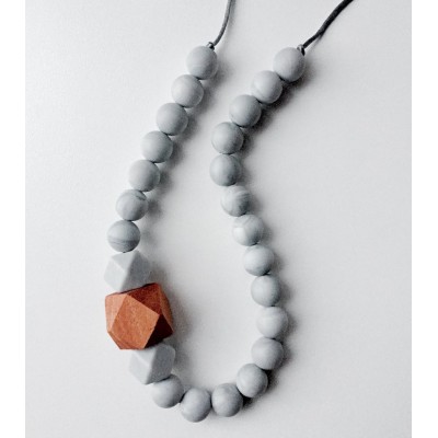 Bubba Chew Marble and Beechwood Necklace