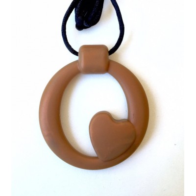 Bubba Chew Teething Heart Necklace - Bronze