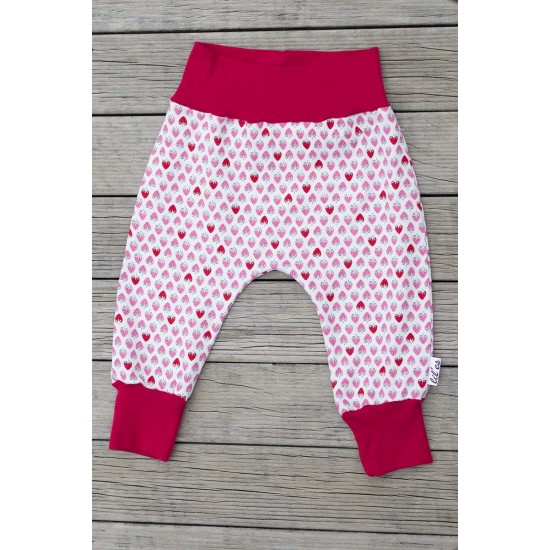 Lil'es Cuff Harem Pants - Strawberries