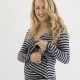 Mrs Smith Maternity Striped Crossover Breastfeeding Long Sleeve Top