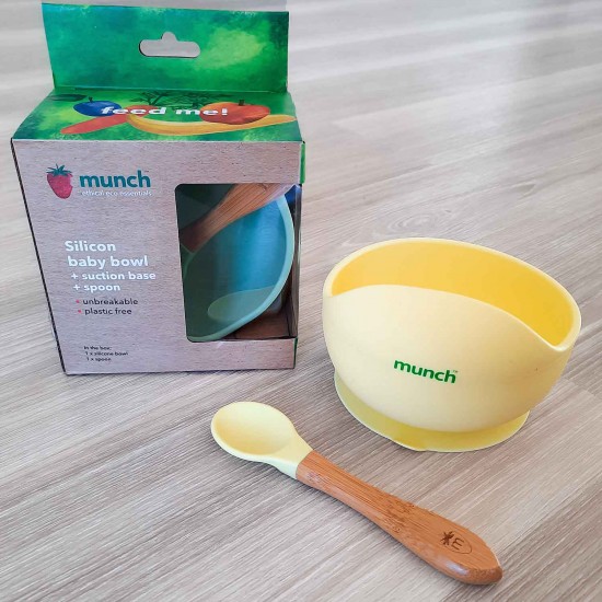 Munch Silicone Baby Bowl & Spoon Set