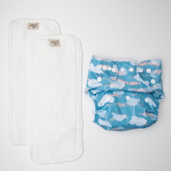 Pēpi Collection Designer Print OSFM Pocket Cloth Nappy