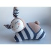 Bunny (lying) - blue stripe 